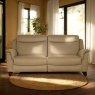 Parker Knoll Manhattan Large 2 Seater Sofa Static in Leather