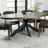 Bentley Designs Ellipse Fumed Oak 6 Seater Dining Table