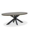 Bentley Designs Ellipse Fumed Oak 6 Seater Dining Table