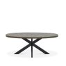 Bentley Designs Ellipse Fumed Oak 6 Seater Dining Table