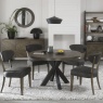 Ellipse Fumed Oak Circular Dining Table