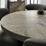 Ellipse Fumed Oak Circular Dining Table