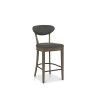 Bentley Designs Ellipse Fumed Oak Upholstered Bar Stool (Pair)