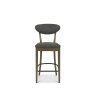 Bentley Designs Ellipse Fumed Oak Upholstered Bar Stool (Pair)