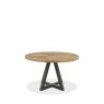 Indus Rustic Oak Circular Dining Table