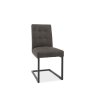 Indus Upholstered Cantilever Chair - Dark Grey Fabric (Pair)