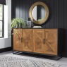 Bentley Designs Indus Rustic Oak Peppercorn Wide Sideboard