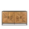 Bentley Designs Indus Rustic Oak Peppercorn Wide Sideboard