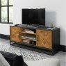 Bentley Designs Indus Rustic Oak Peppercorn Entertainment Unit