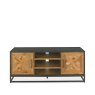 Bentley Designs Indus Rustic Oak Peppercorn Entertainment Unit