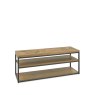 Indus Rustic Oak Open Entertainment Unit