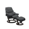 Stressless Reno Chair in Fabric, Classic Base with Footstool