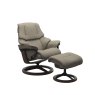 Stressless Reno Chair in Fabric, Signature Base with Footstool