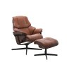 Stressless Stressless Reno Chair in Leather, Cross Base with Footstool