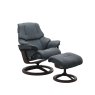 Stressless Stressless Reno Chair in Leather, Signature Base with Footstool