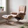 Stressless Mayfair Chair in Fabric, Signature Base with Footstool