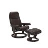 Stressless Stressless Consul Chair in Leather, Classic Base with Footstool