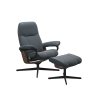 Stressless Stressless Consul Chair in Leather, Cross Base with Footstool