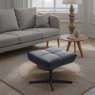Stressless David Footstool in Leather, Cross Base