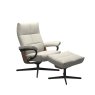 Stressless Stressless David Chair in Fabric, Cross Base with Footstool