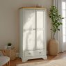 Hampstead Soft Grey and Pale Oak Double Wardrobe