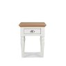 Bentley Designs Montreux Washed Oak and Soft Grey Lamp Table - Turned Leg