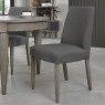 Bentley Designs Monroe Silver Grey Upholstered Chair - Slate Grey Fabric (Pair)