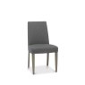 Bentley Designs Monroe Silver Grey Upholstered Chair - Slate Grey Fabric (Pair)