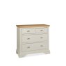 Hampstead Soft Grey and Pale Oak 2 plus 2 Drawer Chest