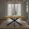 Ellipse Rustic Oak 6 Seater Dining Table