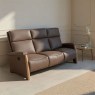 Gradi Lotus Large Sofa with 1 side Manual Recliner in Leather