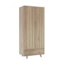 Leo Double Wardrobe with Drawer