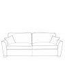 H Collection Hannah 4 Seater Sofa in Fabric