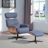 H Collection Elaine Swivel Recliner Footstool