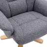 H Collection Sicily Swivel Recliner Footstool in Fabric