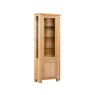 Arundel Light Oak Corner Display Cabinet With Light