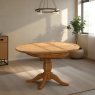 Arundel Light Oak Round Extending Pedestal Table
