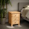 Arundel LightOak 3 Drawer Bedside