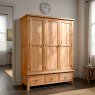 Arundel LightOak Triple Robe With 3 Drawers