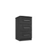 H Collection Avebury 3 Drawer Bedside