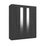 H Collection Avebury 4 Door Robe with 2 Mirrors