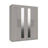 H Collection Avebury 4 Door Robe with 2 Mirrors
