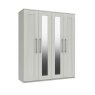 H Collection Avebury 4 Door Robe with 2 Mirrors