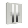 Avebury Tall 4 Door Robe with 2 Mirrors Flatpacked