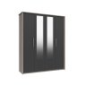 Foxbury Tall 4 Door Robe with 2 Mirrors