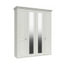 H Collection Horton 4 Door Robe with 2 Mirrors