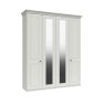 H Collection Horton Tall 4 Door Robe with 2 Mirrors