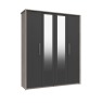 H Collection Foxbury 4 Door Robe with 2 Mirrors