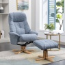 H Collection Elodie Swivel Recliner in Fabric