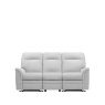 Hudson Double Power Recliner 3 Seater Sofa With Button Switches Single Motor